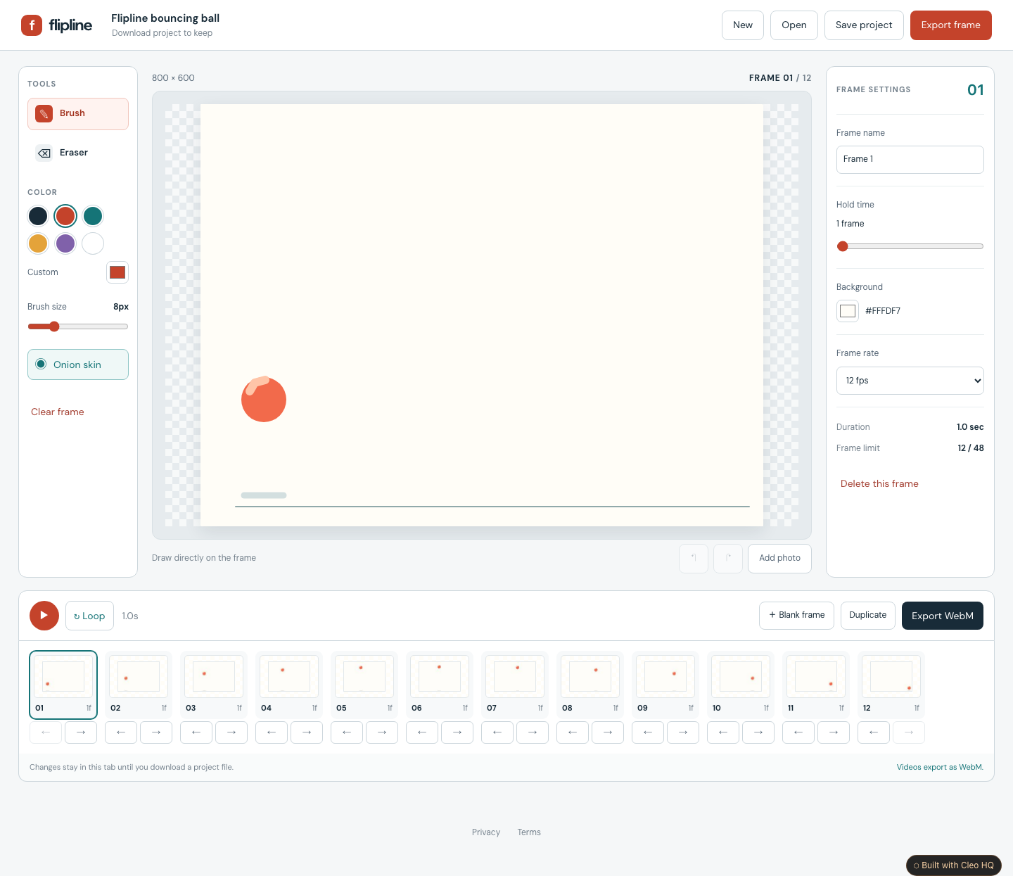 Animation Studio: Draw Frames & Make Loops — Cleo HQ screenshot