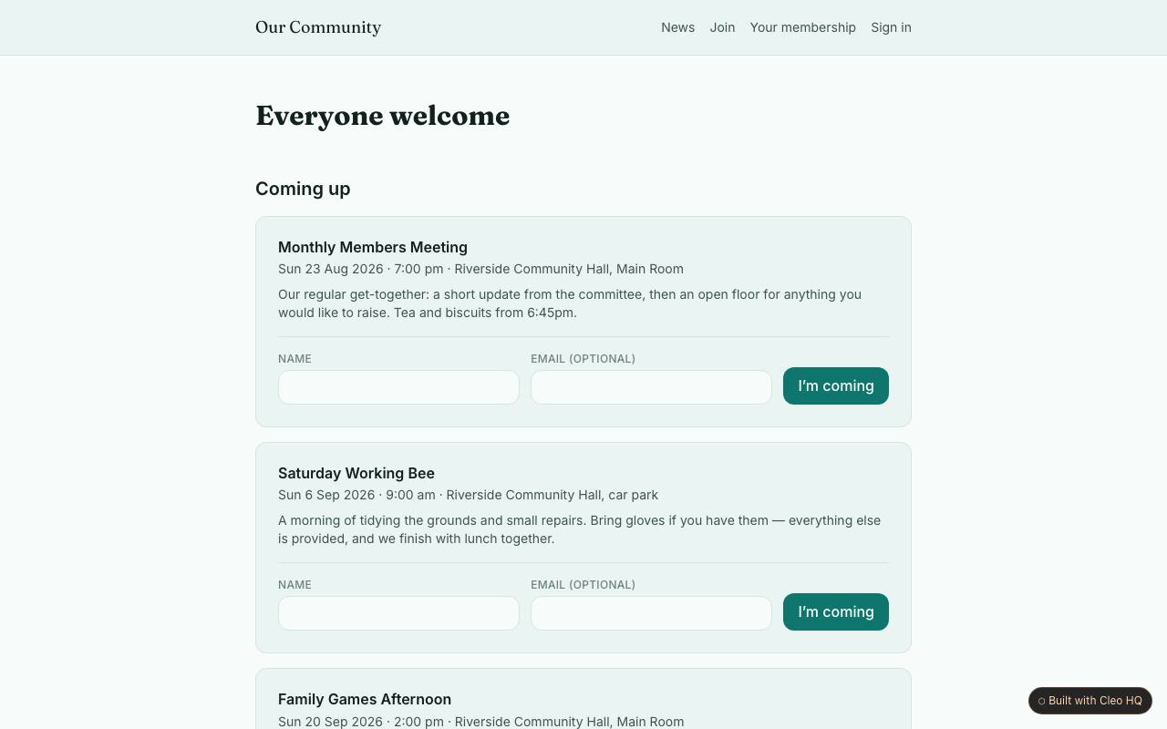 Club Membership