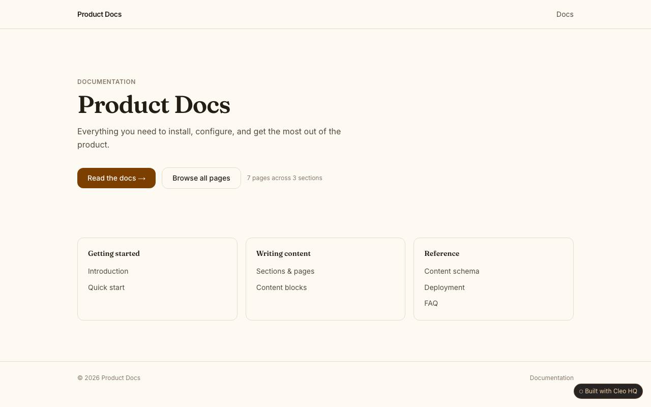 Docs site