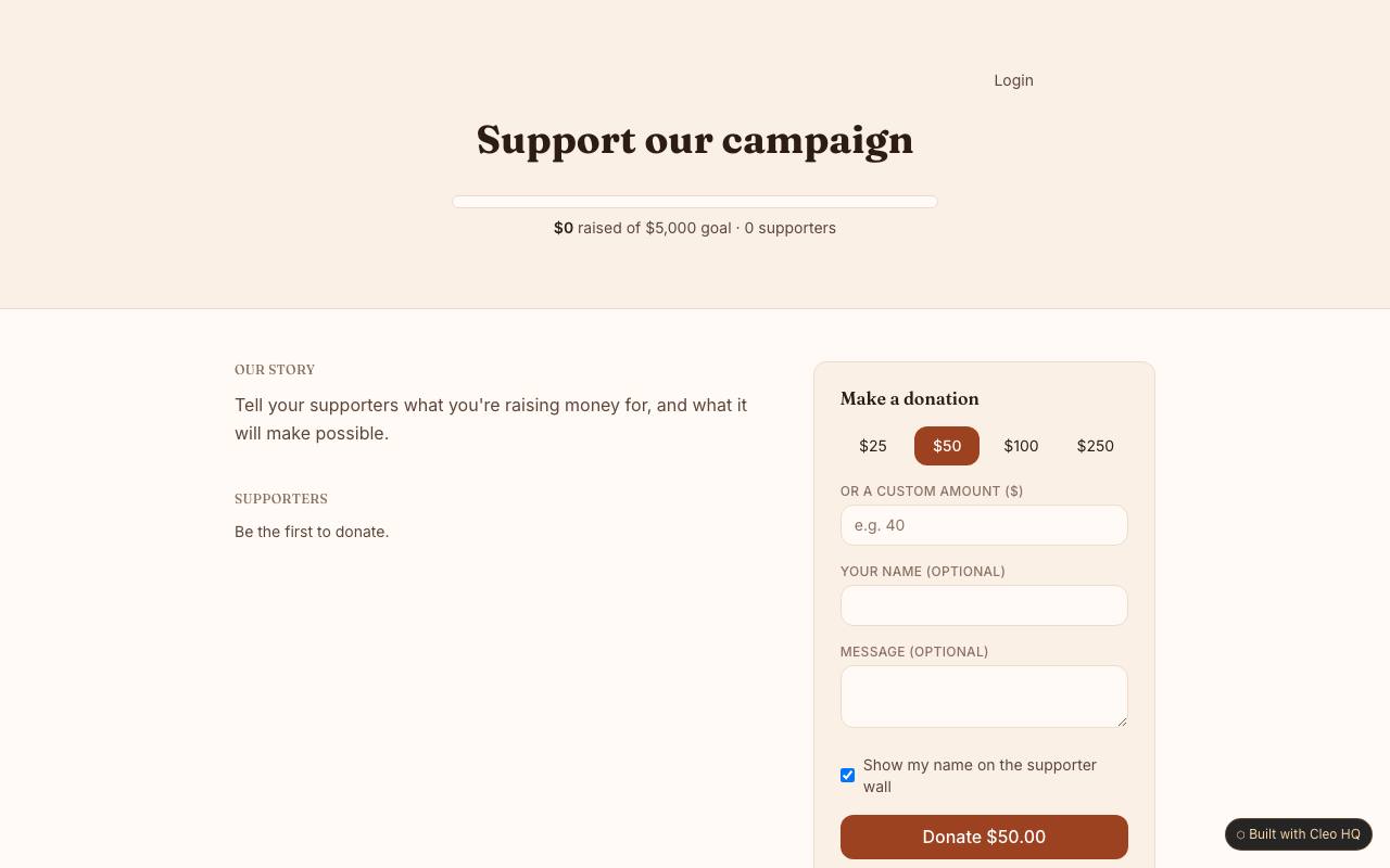 Donation Campaign
