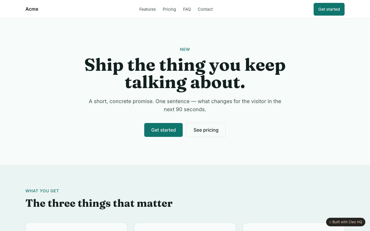 Marketing site