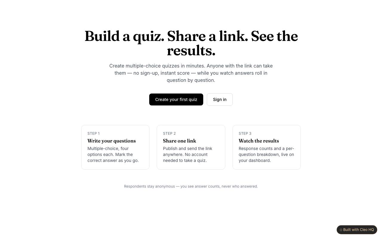 Quiz builder
