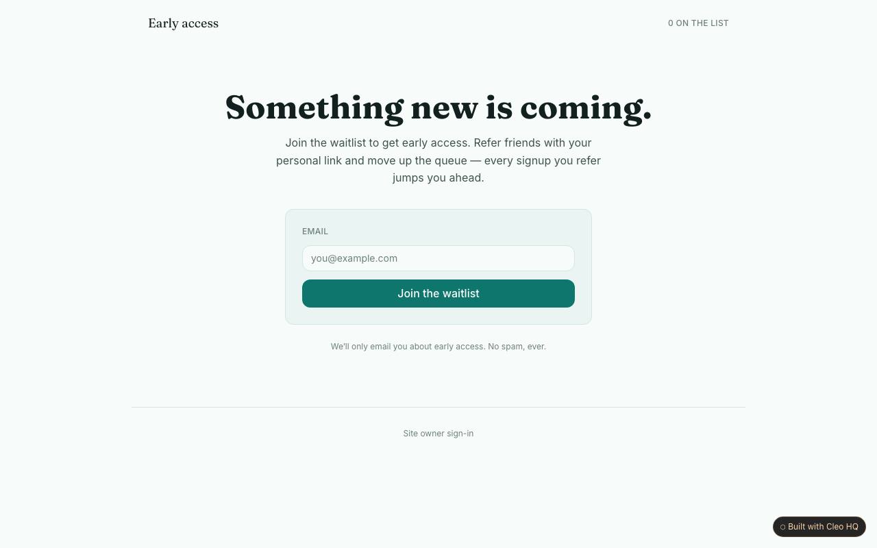 Referral Waitlist