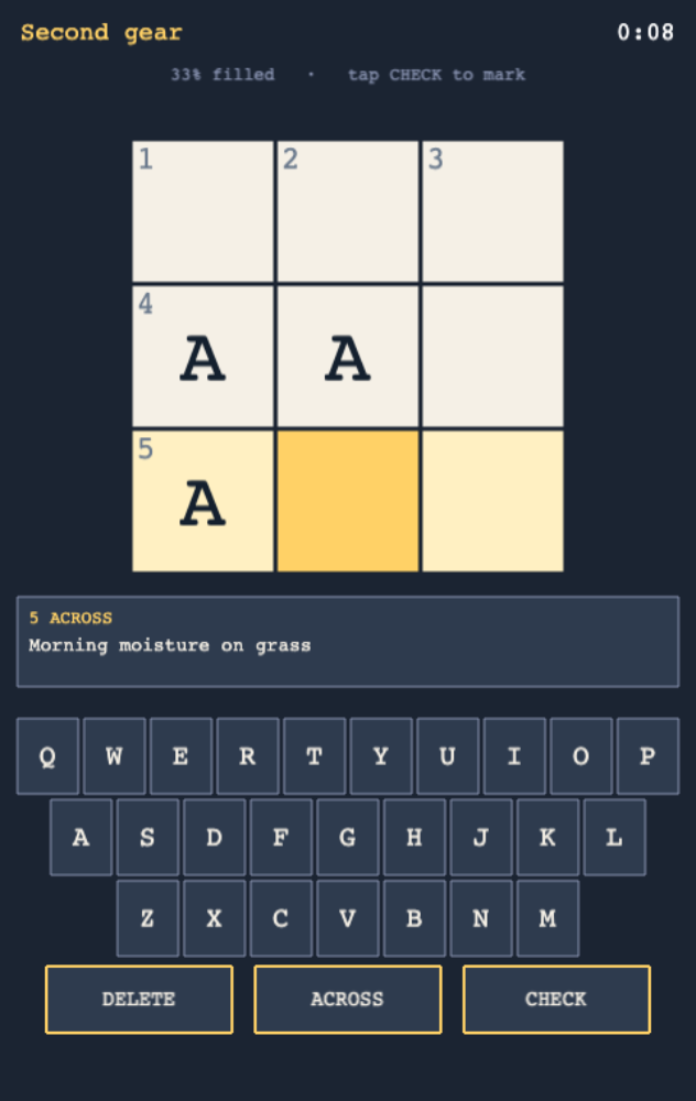Solve a Clue-Based Crossword — Cleo HQ screenshot