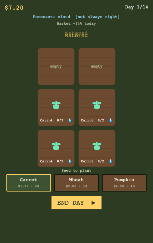 Grow Crops in a Farm Tycoon Game — Cleo HQ screenshot