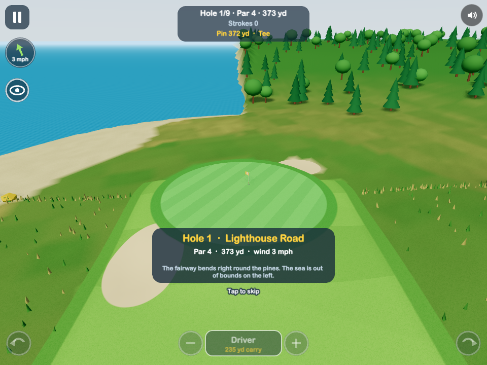 Choose Clubs and Play a 9-Hole Golf Game — Cleo HQ screenshot