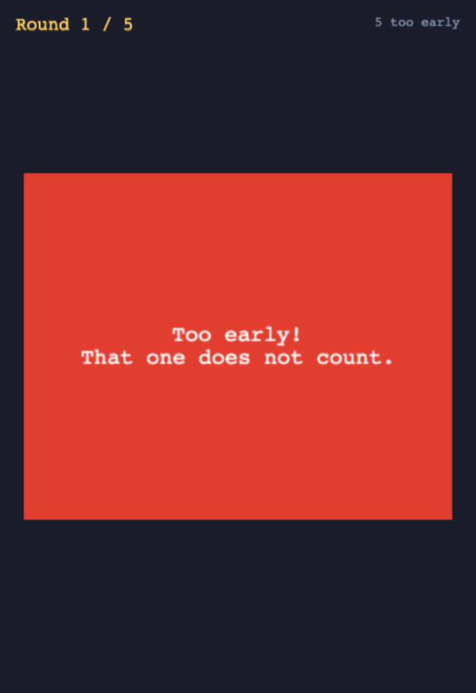Measure Your Reflexes in a Tap Test — Cleo HQ screenshot
