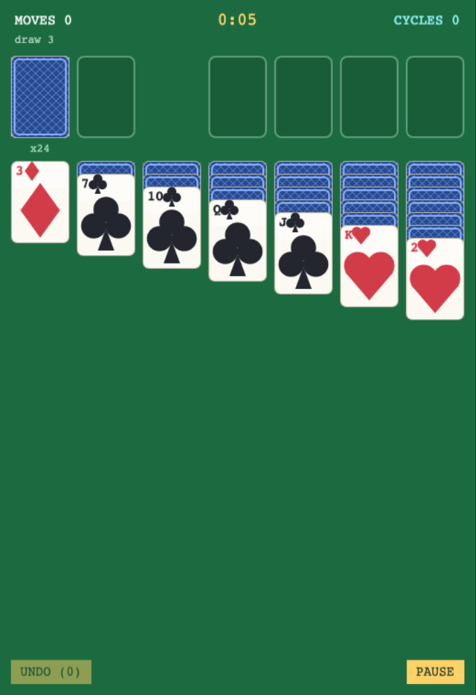 Klondike Solitaire with Undo — Cleo HQ screenshot