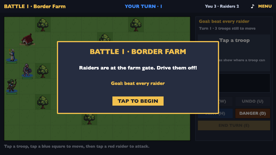 Plan Each Move in a Tactics Game — Cleo HQ screenshot