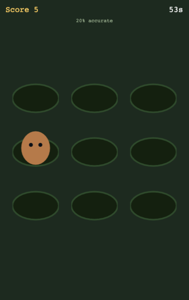 Whack-a-Mole Reaction Game — Cleo HQ screenshot