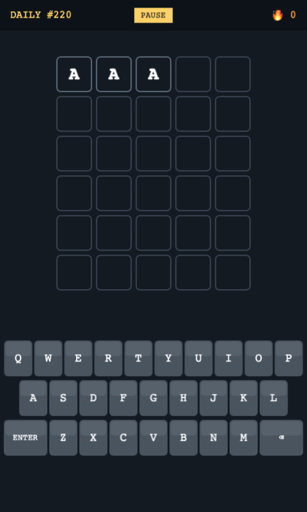 Daily Five-Letter Word Puzzle — Cleo HQ screenshot